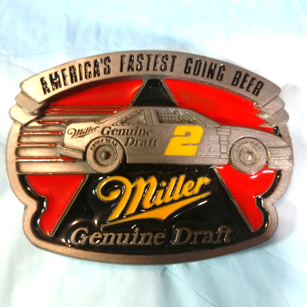 VTG. Miller Genuine Draft Brewing Co. Official Licensed Belt Buckle